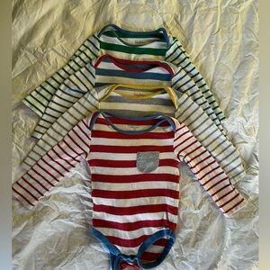 Baby Boden Striped Longsleeve Bodysuit 6-9 mo